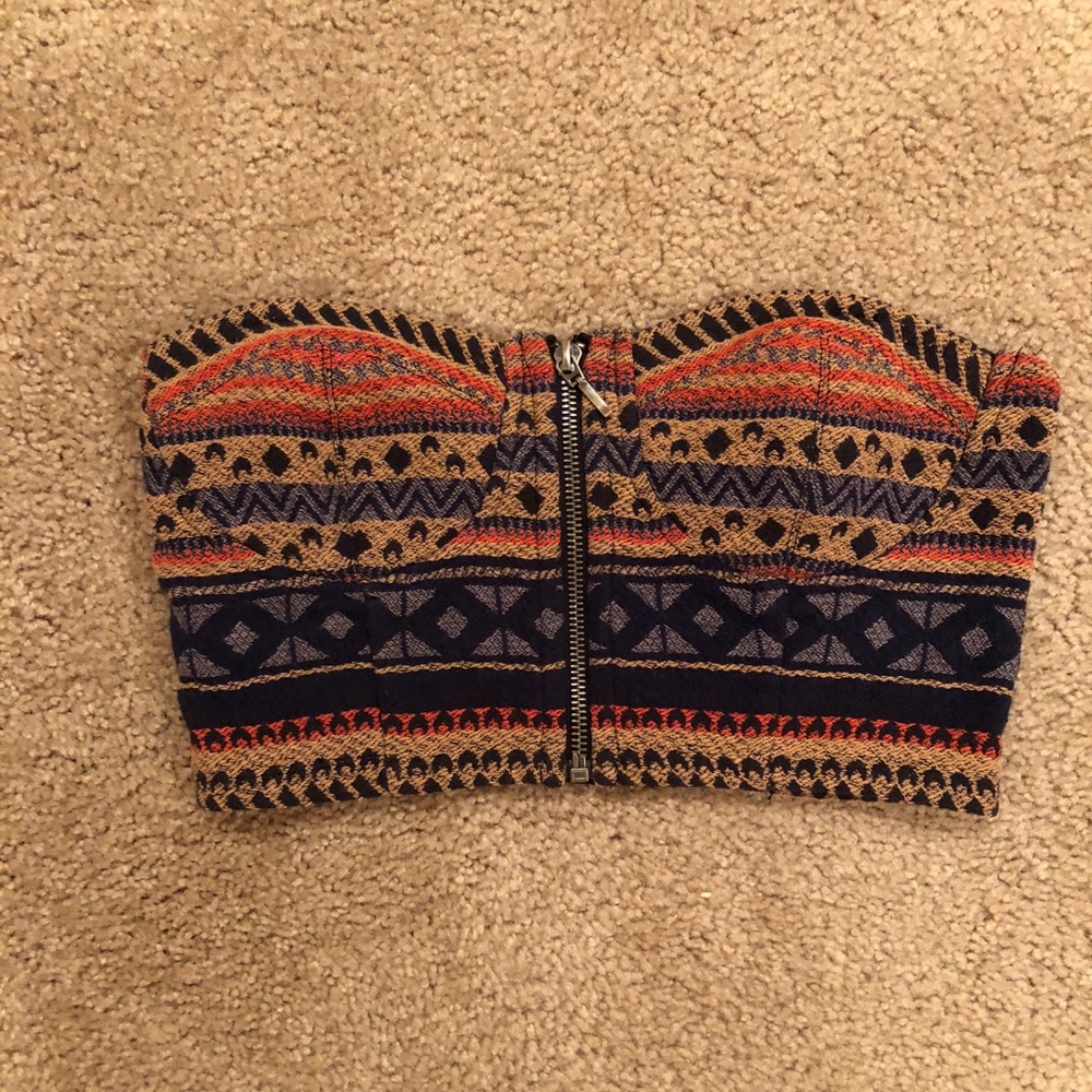 Forever21 tribal print crop top